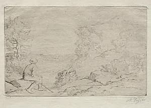 Rocks by Alphonse Legros (French, 1837–1911)
