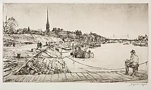 Rouen by Muirhead Bone (British, 1876–1953)