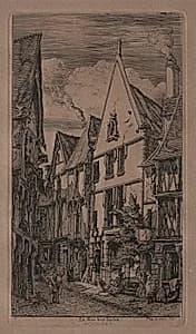 Rue des Toilés, Bourges by Charles Meryon (French, 1821–1868)