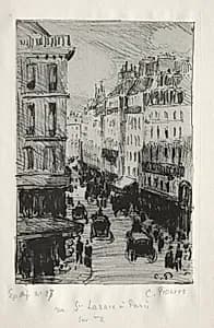 Rue Saint-Lazare, Paris by Camille Pissarro (French, 1830–1903)