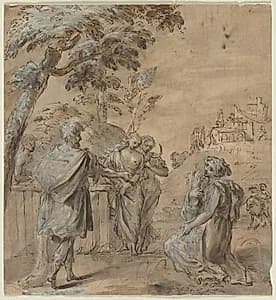 Ruth and Boaz (recto) by Unknown Artist