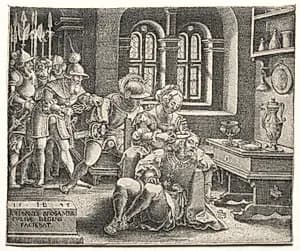 Samson and Delilah by Hans Brosamer (German, c. 1500–1554)