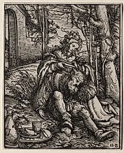 Samson and Delilah by Hans Burgkmair (German, 1473–1531)