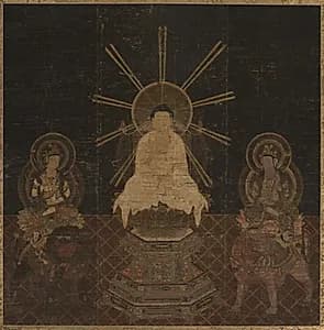 Shakyamuni Triad by Unknown Artist