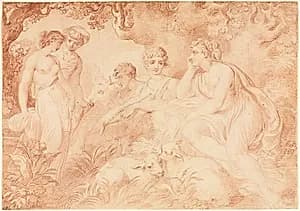 Shepherds and Shepherdesses by Conrad Martin Metz (German, 1749–1827)