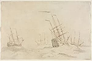Ships by Ludolf Backhuysen (Dutch, 1631–1708)