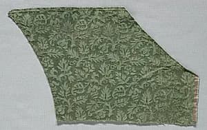 Silk Damask Fragment by Unknown Artist
