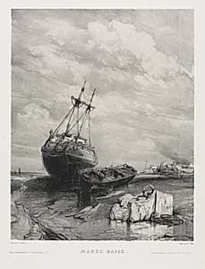 Six Marines: Low Tide  by Eugène Isabey (French, 1803–1886)