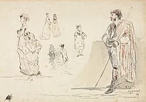 Sketches of Figures by Alphonse Marie Adolphe de Neuville (French, 1835–1885)
