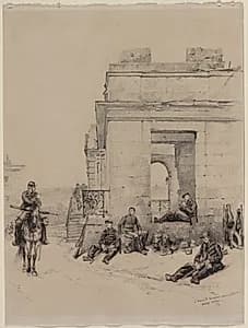 Soldiers Resting (recto) by Édouard Detaille (French, 1848–1912)