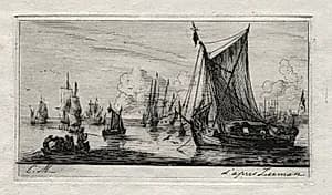 South Sea Fishers by Charles Meryon (French, 1821–1868)