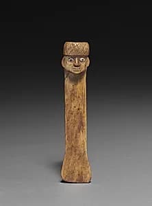 Spatula with Carved Head by Unknown Artist
