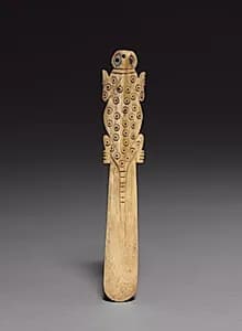 Spatula with Carved Lizard by Unknown Artist