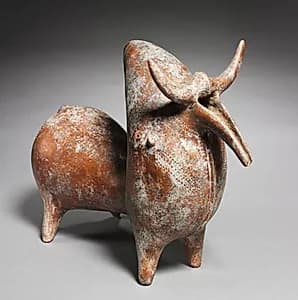 Spouted Zebu Vessel by Unknown Artist