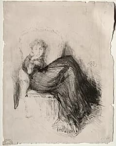 Study - Maude Seated by James McNeill Whistler (American, 1834–1903)