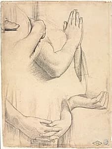 Study of Hands by Jean-Auguste-Dominique Ingres (French, 1780–1867)