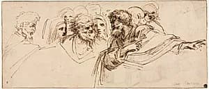 Study of Heads (recto)