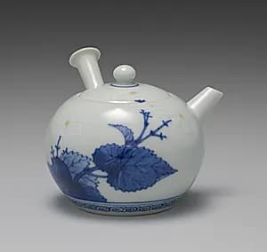 Teapot with Begonias by Seifū Yohei III (Japanese, 1851–1914)