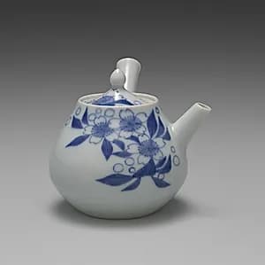 Teapot with Cherry Blossoms by Seifū Yohei IV (Japanese, 1872–1951)