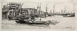 Thames Warehouse by James McNeill Whistler (American, 1834–1903)