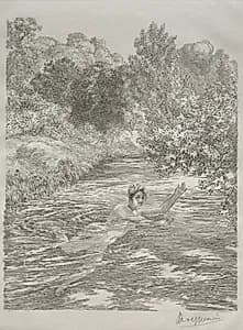 The Bather by Félix Bracquemond (French, 1833–1914)
