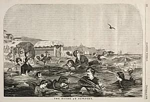 The Baths at Newport by Winslow Homer (American, 1836–1910)