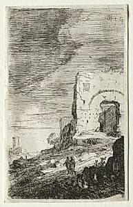 The Baths of Caracalla by Bartholomeus Breenberg (Dutch, 1599–1657)