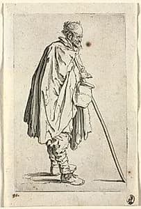 The Beggars: Beggar with Pot by Jacques Callot (French, 1592–1635)