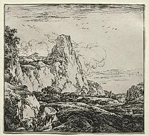 The Bridge near the Mountain by Herman Naiwincx (Flemish, c. 1624–after 1651)