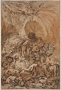 The Departure of Jacob by François Boucher (French, 1703–1770)