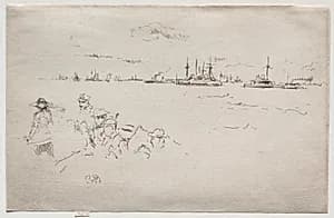 The Fleet: Monitors by James McNeill Whistler (American, 1834–1903)