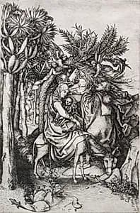 The Flight into Egypt by Martin Schongauer (German, c. 1450–1491)