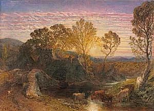 The Golden Hour by Samuel Palmer (British, 1805–1881)