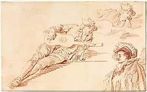 The Guitarist by Jean-Baptiste Pater (French, 1695–1736)