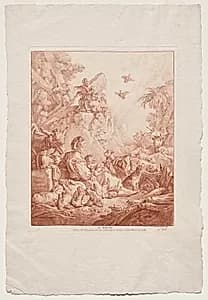 The Market by Gilles Demarteau (French, 1722–1776)