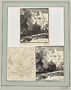 The Mine by Auguste Louis Lepère (French, 1849–1918)