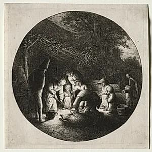 The Pigkillers by Adriaen van Ostade (Dutch, 1610–1684)