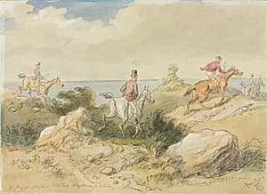 The Pleasures of Hunting by Hablot Knight Browne (British, 1815–1882)