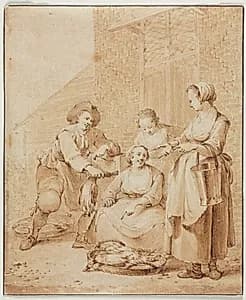 The Poultry Woman by Hendrik Meijer (Dutch, 1737–1793)