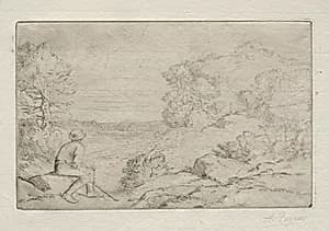 The Rocks by Alphonse Legros (French, 1837–1911)