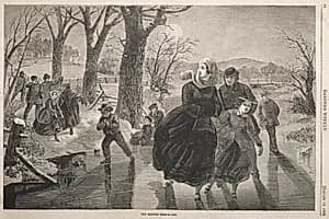 The Skating Season - 1862 by Winslow Homer (American, 1836–1910)
