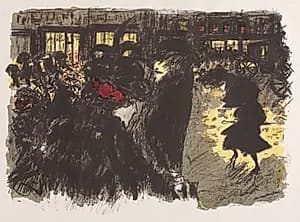 The Square at Evening by Pierre Bonnard (French, 1867–1947)