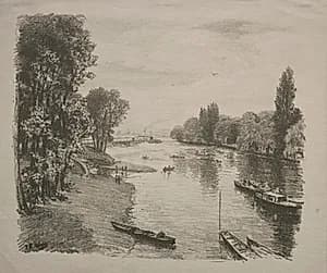 The Thames by Thomas Robert Way (British, 1861–1913)