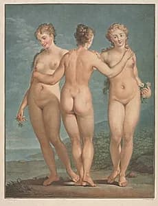 The Three Graces by Jean François Janinet (French, 1752–1814)