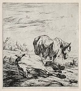 The Two Horses by Charles Meryon (French, 1821–1868)