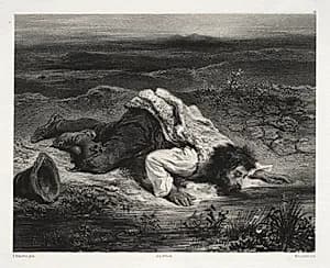 The Wounded Brigand by Adolphe Mouilleron (French, 1820–1881)