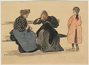 Three Figures by Théophile Alexandre Steinlen (Swiss, 1859–1923)