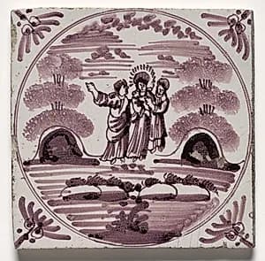 Tile- New Testament Scene by Unknown Artist