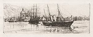 Two Boats, Venice by Otto H. Bacher (American, 1856–1909)