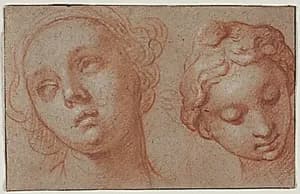 Two Female Heads by Abraham Bloemaert (Dutch, 1564–1651)